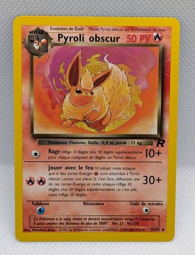 Carte pokémon pyroli - carte, obscur