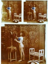 PHOTO STEREO verre NU EROTIQUE