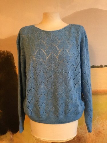 Pull laine points - ajourés, ws2