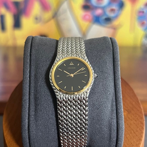 Credor lady black dial quartz - credor,