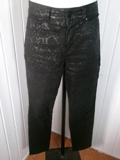 Pantalon slim noir stretch tacheté argent Joseph Ribkoff t.10 40 taille médium