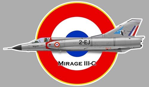 Autocollant mirage iii - iii, c