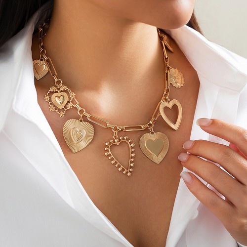 Collier pendentif alliage - collier, en