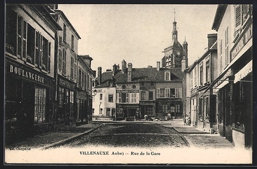 Cpa villenauxe aube rue - rue, de