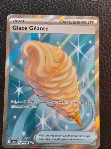 Carte pokémon glace géante - pokémon,