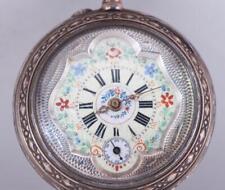 Antique Argent Gravé Poche Montre pour Chinois Marché Qing Dynastie Era c1890's