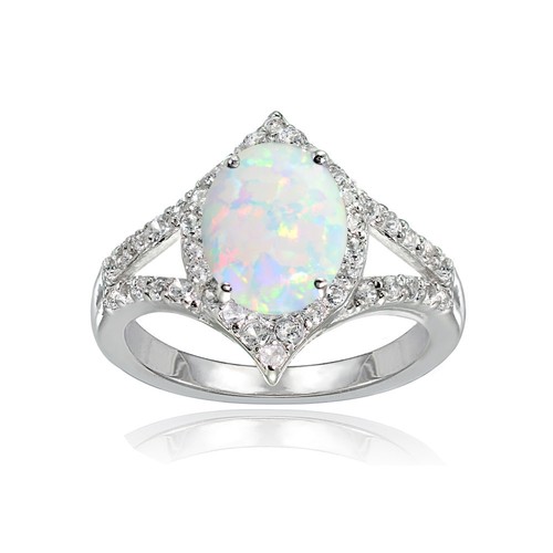 Argent sterling simulé blanc - simulé,