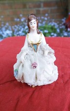 Statuette Figurine Marquise Porcelaine Allemande Ancienne