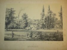 Louis NOIROT (1820-1902) LITHO ORIGINALE SAINT ETIENNE LOIRE FOREZ BEAULIEU 1850