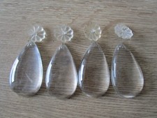 4 Pampilles en cristal de 7 cm