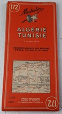 Carte Michelin Algérie Tunisie n°172 1958