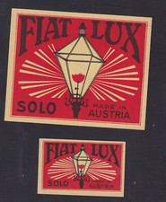 2 Ancienne étiquette  Allumettes  Autriche   BN183212 Fiat Lux