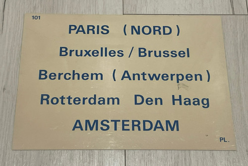 Plaque destination sncf - plaque, paris