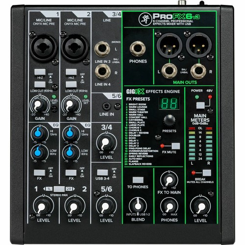 Mackie profx6v3 channel - mackie, 12-channel