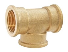  Té Laiton à Visser Triple Femelle 26/34 - Raccord Plomberie pour Eau Chaude/...