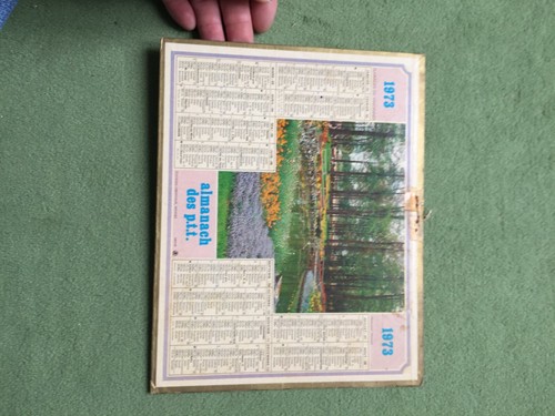 Calendrier almanach ptt 1973 - calendrier,