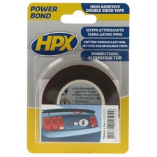 RUBAN ADHESIF ACRYLIQUE DOUBLE FACE NOIR 19 MM X 2 M  TAPES (UNITE) HPX