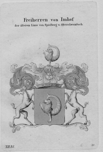 1820 imhof blason - imhof, armoiries