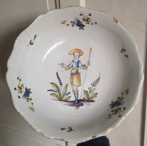 Superbe saladier faience