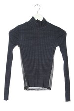 ZARA Pull-over à col roulé Dames Pull T EU 36 bleu-noir style décontracté