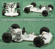Vache Grosjean écurie Roustang Kart n° 4 blanc, moteur A