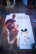 GUERLAIN ✯ L'INSTANT SERGIO MUNIZ A French Bus Vintage Fashion Poster Original
