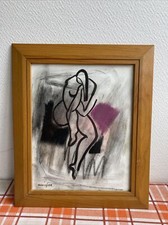 Cadre Dessin Art Abstrait Femme Nue Deco signe maniglier