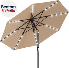 9FT Patio Umbrella with Solar