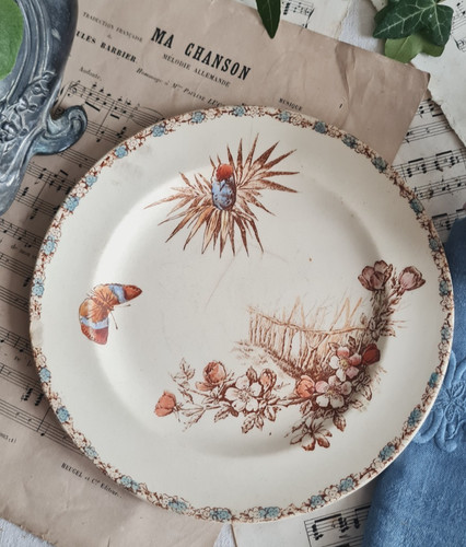 Ancienne assiette terre - ancienne, fer
