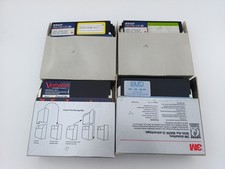 Lot 68 disquettes 5"1/4 vintage BASF Verbatim 3M Eurodata double densité