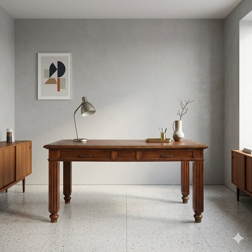 Bureau ancien noyer avec - ancien,