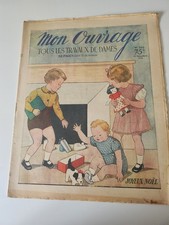 Mon ouvrage 1938 n°380 joyeux noel lingerie service thé napperons