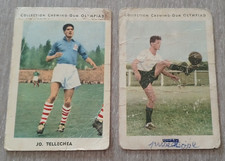 2 Cartes Collection Chewing Gum Olympiad Jo. Tellechea Ujlaki ? ancien football