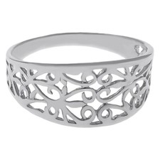 BAGUE Femme ajourée en ARGENT 925 - TAILLE 50 DISPONIBLE - Neuve