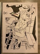 planche originale érotique, princesse Leia et un stormtrooper.