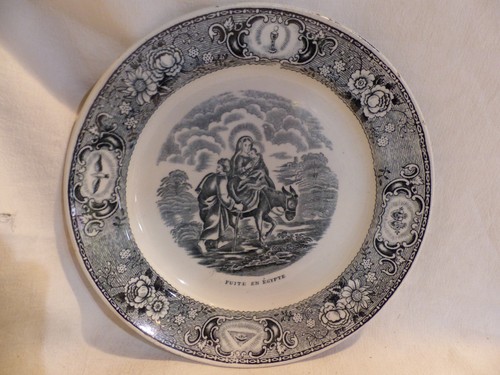 Assiette religieuse ancienne - assiette,