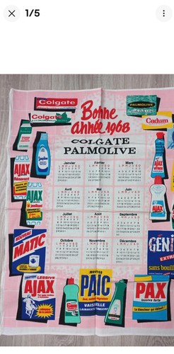 Torchon vintage calendrier - torchon,