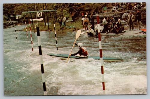 White water slalom canoe and - white,