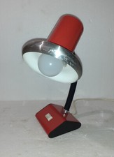 LAMPE DE BUREAU  VINTAGE ROUGE ET NOIRE ANNEES 1970