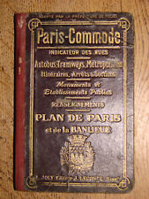 Paris - Guide Commode + Plan Autobus Tramways Métropolitain 1924