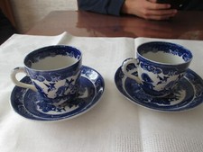anciennes tasses faience anglaise décor japonisant