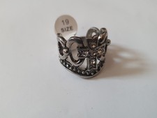 SUPERBE  BAGUE  DE  MOTARD - BIKER -  INOXYDABLE -  19 mm -  NEUVE -