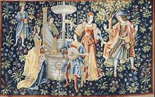Tapisserie style médiévale "Concert près de la fontaine"