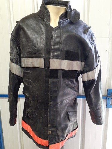 Veste cuir pompier feux - veste,