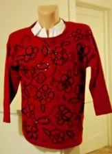 SWEATER - WOMEN'S Red, Black