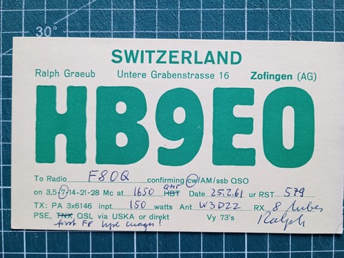 Br0566 carte radio amateur qsl - carte,