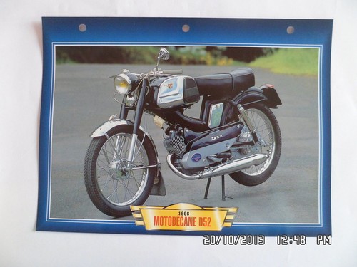 Carte fiche moto motobecane - fiche,