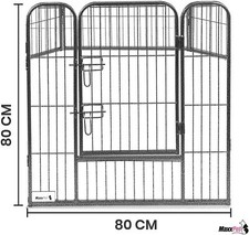 parc a chiot enclos pour animaux chat chien 8 panneaux modulable