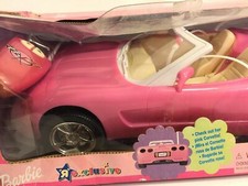 Barbie Corvette GM Rose Foncé Voiture Poupée Mattel Télécommande Véhicule NEUF