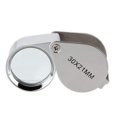 Baanuse Loupe pour Bijoutiers 30x21mm Loupe Verre Loupe Pliable